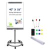 TSJ OFFICE Mobile Standing Whiteboard - 40 x 26 Inches Dry Erase White Board Tripod Whiteboard with Rolling Stand Flipchart Easel Height Adjustable Gray 15 61Dbs8BFd5L