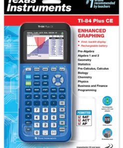 Texas Instruments TI-84 Plus CE Color Graphing Calculator, Bionic Blue Small Single Pack 12 61DcThqsxHL