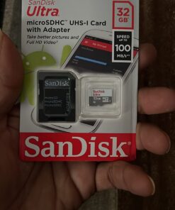 SanDisk Ultra 32GB UHS-I/Class 10 Micro SDHC Memory Card With Adapter - SDSDQUAN-032G-G4A 22 61Dcjn 6hL