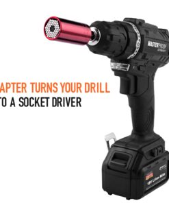 Super Universal Socket Tools Gifts for Men - Stocking Stuffers for Men, Mens Christmas Gifts, Cool Stuff Gadgets for Men Birthday Gifts for Dad Women Husband, Socket Set with Power Drill Adapter Red 25 61Dcnonx5L