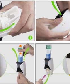 WAYCOM Dust-Proof Toothpaste Dispenser Toothpaste Squeezer Kit (Pink) Pink 21 61DdVay4eqL