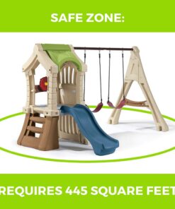 Step2 Play Up Gym Set for Kids, Outdoor Swing Set, Backyard Slide, Swings, Playhouse, & Crawl Space, Two Tier, Easy Set Up, Toddlers Ages 3-6 Years Old 23 61Ddeh w6aL