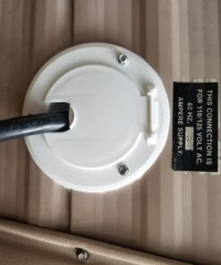 JR Products 541-2-A Polar White Deluxe Round Electric Cable Hatch with Back 28 61Di75kO6zL