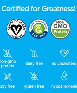 Vegansmart Naturade Plant Based Vegan Protein Powder - All-in-One Nutritional Shake Protein Blend - Gluten Free & Non-GMO - Vanilla (15 Servings) 15 Servings (Pack of 1) 24 61DjZUSGuRL