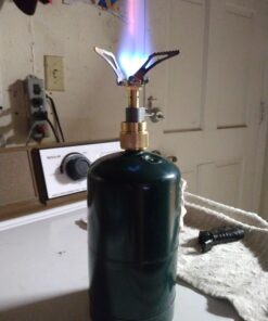 Kbrotech Camping Stove Adapter 1LB Propane Small Tank Input and a Lindal Valve EN417 Output Outdoor Cylinder LPG Canister Convert (Brass) Gold 22 61DlPcrrYfL