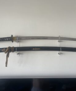 Handmade Sword Fully Functional Hattori Hanzo Katana Sword, 1045 Carbon Steel, Hand Forged Heat Tempered, Full Tang, Sharp, Black Scabbard Metallic-Fiber 42 61Dn3oyf5L