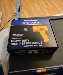 SEEKONE Heat Gun 1800W 122℉~1202℉(50℃- 650℃)Fast Heating Heavy Duty Hot Air Gun Kit Variable Temperature Control Overload Protection with 4 Nozzles for Crafts, Shrinking PVC, Stripping Paint(5.2FT) 38 61DniBnvxbL