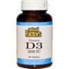 Natural Factors - Vitamin D3 2000 IU, Supports Healthy Bones, 90 Tablets Standard Packaging 6 61DoHP8mnML