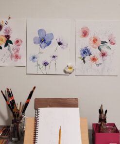 Falling in Art Tabletop Easel Set - 24 Pieces Starter Kit - Artist Acrylic Painting Kit with 12 Acrylic Paints Set, Canvas Panels, Brushes, Wooden Palette for Kids, Adults, Beginners, Professionals 24 PCS Drawer Easel Painting Set 73 61DqLNibePL