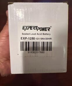 ExpertPower EXP1250 12V 5Ah Home Alarm Battery with F1 Terminals 28 61DxPhN8N7L