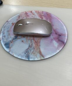 ITNRSIIET Marble Round Mouse Pad, Pink Marble Customized Premium-Textured Mouse Mat,Washable Mousepads with Lycra Cloth, Non-Slip Rubber Base Small Mousepad, 7.87×7.87×0.12 inches (Pink Marble) 32 61Dy01vWDhL