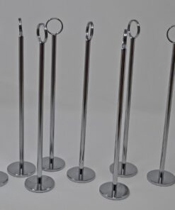 New Star Foodservice 23244 Ring-Clip Table Number Holder/Number Stand/Place Card Holder, 12-Inch, Set of 12 Silver 36 61Dy4 BNwxL