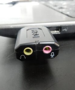 Syba external USB Stereo Sound Adapter for Windows, Mac, Linux Extra Audio Source with 3.5mm Audio Mic Jack C-Media Chipset Black 33 61E lqXv6L