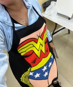 ICUP DC Comics - Wonder Woman Be The Character Adult Size 100% Cotton Adjustable Black Apron Adult Wonder Woman 15 61E0v7nPVVL