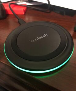 Yootech Wireless Charger,10W Max Fast Wireless Charging Pad Compatible with iPhone 15/15 Plus/15 Pro Max/14/13/SE 2022/12/11/X/8,Samsung Galaxy S22/S21/S20,for AirPods Pro 2(No AC Adapter) Black/Black 39 61E1BIPDuwL