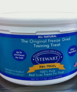 Stewart Freeze Dried Dog Treats, Beef Liver, Salmon, Chicken Liver & Chicken Breast, 3 oz, 4 oz, 12 oz, 14 oz, 21 oz, Resealable Tub, Grain Free & Gluten Free, Single Ingredient, Dog Training Treats 1.31 Pound (Pack of 1) 38 61E39MBEHqL