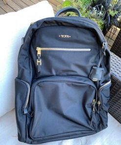 TUMI - Voyageur Carson Laptop Backpack - 15 Inch Computer Bag for Women - Black Black With Gold Hardware 40 61E5VdtLW6L
