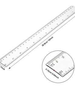 50 Pack Clear Plastic Ruler, 12 Inch Standard/Metric Rulers Straight Ruler Measuring Tool for Student School Office (Clear) 11 61E7RnlKIXL