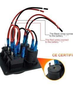 IZTOSS 3 Gang Rocker Switch Panel with Power Socket 3.1A Dual USB Wiring Kits and Decal Sticker Labels DC12V/24V for Marine Boat Car Rv Vehicles Truck Blue Led 3 Gang Blue LED 14 61E7fUEeEQS