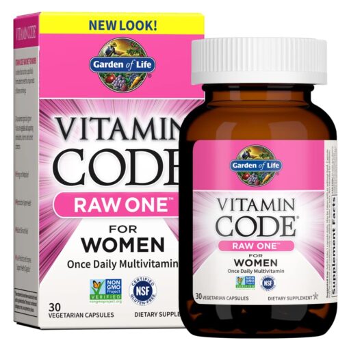 Garden of Life Multivitamin for Women, Vitamin Code Raw One for Women, Once Daily, Whole Food Iron, Probiotics for Womens Health, Gluten Free Vegetarian, 30 Count 30 Count (Pack of 1)