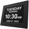 American Lifetime 【New 2023 Dementia Clock Large Digital Clock for Seniors, Digital Clock with Custom Alarms, Clock with Day & Date for Elderly, Large Number Digital Clock Black Extra Large 36 61E9pRtdaOL