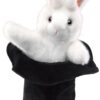 Folkmanis Rabbit In Hat Hand Puppet Black, White, Pink, 1 EA 35 61EB9Ll3SLL