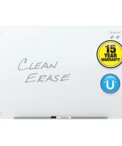 Quartet Magnetic Glass Dry Erase White Board, 3' x 2' Whiteboard, Infinity Frameless Mounting, White Surface (G3624W) 3' x 2' 24 61EBTOskGyL