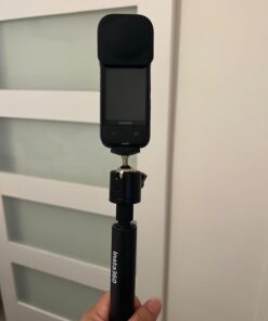 EXMAX 360 Degree Aluminum Alloy Body Rotating Swivel Mini Tripod Ball Head with 1/4" Screw Thread Base Mount for Lighter DSLR Camera Camcorder LED Light Bracket Hiking HTC Vive (Black) Black 26 61ECQe16NsL