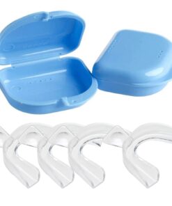 Teeth Whitening Trays 4 Pcs with 2 Travel Storage Cases BPA Free Moldable Trimmable Thin Mouth Trays Dental Tooth Whitener Bleaching Trays 23 61EFLvE84cL