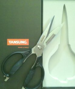 Kitchen Shears, TANSUNG Kitchen Scissors Heavy Duty Dishwasher Safe Food Scissors, Multipurpose Scissors Stainless Steel Kitchen Scissors for Chicken, Poultry, Vegetables, Meat, Fish, Herbs, BBQ Black 40 61EFPN7aqQL
