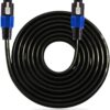 Pyle-Pro Audio Cord Connector to Male Speakon Connection 30 ft 12 Gauge Black Heavy Duty Professional Speaker Cable Wire-Delivers Sound-Pyle PPSS30, USB 58 61EFjAm7L