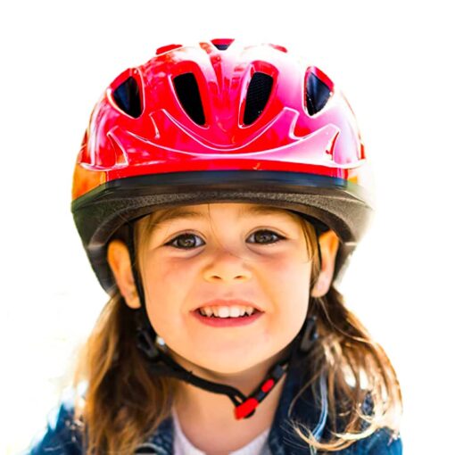 Joovy Noodle Bike Helmet for Toddlers and Kids Aged 1-9 with Adjustable-Fit Sizing Dial, Sun Visor, Pinch Guard on Chin Strap, and 14 Vents to Keep Little Ones Cool (Small, Red) Small