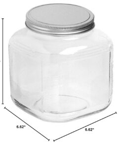 Anchor Hocking 1-Gallon Cracker Jar with Lid, Brushed Aluminum, Set of 4 1 Gallon Cracker Jar 16 61EHXMBAKjL