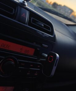 COMSOON Bluetooth Receiver for Car, Noise Cancelling 3.5mm AUX Bluetooth Car Adapter, Wireless Audio Receiver for Home Stereo/Wired Headphones, Hands-Free Call, 16H Battery Life - Black+Silver 35 61EKQJFX5RL