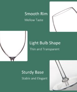 MICHLEY Unbreakable Wine Glasses, 100% Tritan Plastic Shatterproof Large Wine Glasses 20 oz, Set of 2 20 61ELoaHAhdL