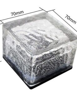 Solar Glass Brick Light,Ice Cube Lights,LED Landscape Light Buried Light Square Cube,Frosted Glass Light for Christmas Outdoor Path Road Yard 4 pcs (Warm White) Warm White 17 61EMi2VkzL