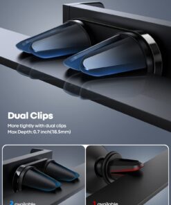 Lamicall Car Vent Phone Mount - Air Vent Clip Holder, Universal Stand Hands Free Cradle Compatible with Cell Phone 14 13 12 Mini 11 Pro Xs Max Xr X 8 7 6 6s Plus SE Smartphones Black 1-Black 26 61EO9TZIvnL