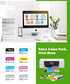 NEXTPAGE Compatible Ink Cartridges Replacement for Canon CLI42 8 Pack for PIXMA PRO-100 Printer, Canon Ink CLI 42 CLI-42 Ink Cartridge Use in Canon pixma pro 100 Printer 16 61EOVCGaU4L