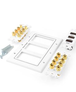 TNP Home Theater Wall Plate - 3-Gang 7.2 Surround Sound Distribution w/Premium Gold Plated Copper Banana Binding Post Coupler for 7 Speakers, 2 RCA Jack for Subwoofer, 3 HDMI Port for UHD 4K HD 1080P 7.2 Surround + 3x HDMI 13 61EPzBw4qOL