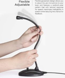 Alternative view of Fifine USB Computer Microphone, Plug &Play Desktop Condenser PC Laptop Mic,Mute Button with LED Indicator, Compatible with Windows/Mac, Ideal for YouTube,Zoom,Recording,Twitch Games(K054) Flexible gooseneck