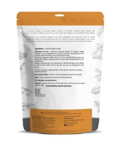 Just Jaivik 100% Organic Indigo Powder - 227 gms / 1/2 LB Pound / 08 Oz - Indigofera Tinctoria- A 100% Organic Hair Dye - Color your hair dark brown to black with Henna 18 61ER0tqfEbL