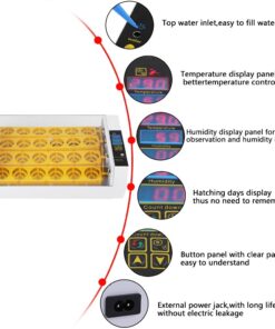 24 Eggs Incubator with Digital & Automatic Temperature Control Functions, Chicken Chick Hatcher Designed for Chickens Ducks Birds 18 X 7 X 12inch 11 61ERDAgOdYL