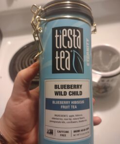 Tiesta Tea - Blueberry Wild Child | Blueberry Hibiscus Herbal Tea | Premium Loose Leaf Tea Blend | Non-Caffeinated Fruit Tea | Make Hot or Iced Tea & Brews Up to 50 Cups - 5.5 Ounce Refillable Tin Tin - 50 Cups 46 61ESPlo7InL 1