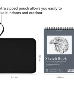 Lightwish Drawing Sketching Pencils, 36 Pcs Professional Art Pencils for Artists' Kids, Art Supplies &Graphite Charcoal Pencils, Sketchbook 36 Pcs-Zipper Case Zipper Case 15 61EWd9kfN6L