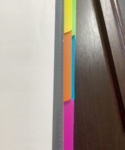 Smead Project Organizer, 24 Pockets, Grey with Assorted Bright Tabs, Tear Resistant Poly Material, 1/3-Cut Tabs, Letter Size (89206) 24 Pocket Yellow, Pink, Lime, Blue, Purple 36 61EYiXePqEL