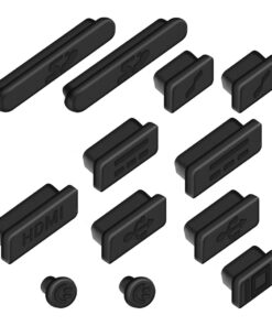 kwmobile Anti-Dust Protection Plugs Set - Silicone Rubber Dust Plug Stopper Compatible with Apple MacBook Pro 13" 15" Retina/Air 11" 13"(from Mid 2011 to Mid 2016) black 7 61EZjhnfyJL