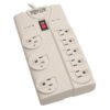 Tripp Lite 8 Outlet Surge Protector Power Strip, 8ft Cord Right Angle Plug, LIFETIME INSURANCE & $75K INSURANCE (TLP808) light gray 18 61EZvS3eX3L