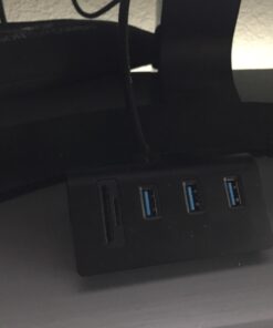 USB 3.0 HUB, Cateck Bus-Powered USB 3.0 3-Port Aluminum Hub with 2-Slots Card Reader Combo for iMac, MacBook Air, MacBook Pro, MacBook, Mac Mini, PCs and Laptops, Black USB 3.0 HUB black 50 61Ed rA0 eL