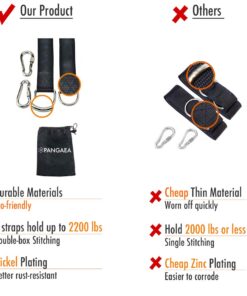 Tree Swing Hanging Straps Kit, Heavy Duty Holds 2200LBS 5FT Extra Long, with Safer Lock Snap Carabiners & Carry Pouch Bag 5 ft 22 61EdQ6DQpNL