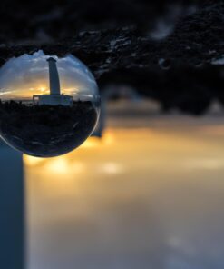 Amlong Crystal Meditation K9 Crystal Ball 3.25 inch (80mm) Diameter for Photography, Lensball, Decorative Ball with Free Crystal Stand and Gift Box, Clear 54 61Ee2EeE06L